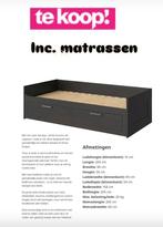 Ikea Brimnes Bedbank zwart, Zwart, Tweepersoons, Ophalen of Verzenden, Zo goed als nieuw