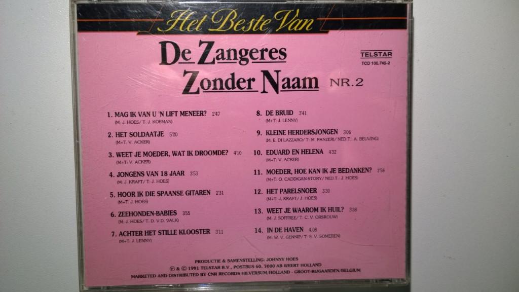 Zangeres Zonder Naam - Het Allerbeste Van Deel 2, Ophalen of Verzenden, Zo goed als nieuw, Levenslied of Smartlap