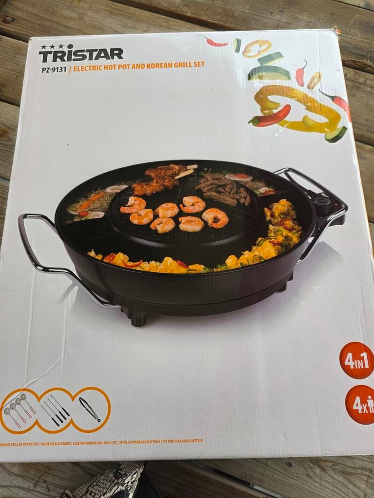Tristar PZ-9131 Elektrische Hot Pot en Koreaanse Grill Set, Ophalen of Verzenden