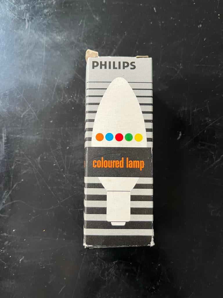 Vintage Philips Gloeilamp 25W E14 Flame - Nieuw in doos, Minder dan 30 watt, E14 (klein), Nieuw, Ophalen of Verzenden
