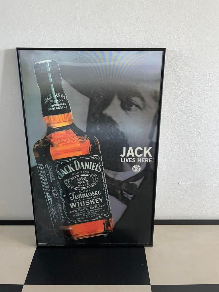 Jack Daniels poster 3d mancave whisky, Ophalen, Gebruikt, Reclamebord