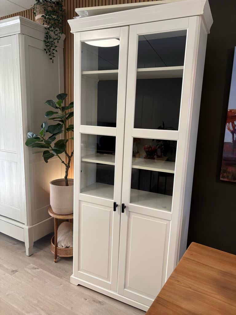 IKEA LIATORP Boekenkast/salonkast met glazen deuren, Huis en Inrichting, Kasten | Vitrinekasten, Ophalen, 200 cm of meer, 50 tot 100 cm
