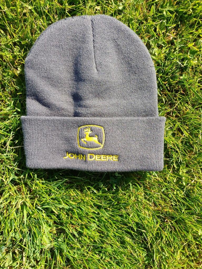 Warme John Deere Muts - Grijs met Geel Logo, John Deere, Ophalen of Verzenden, Nieuw, Muts