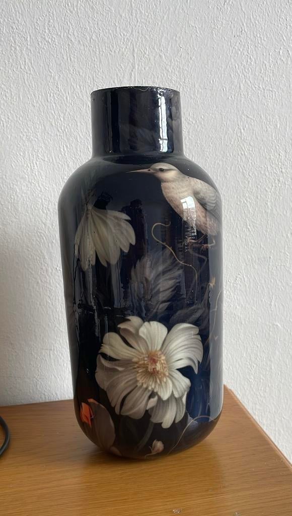 Vaas pigeon/duif cilinder metaal, Huis en Inrichting, Woonaccessoires | Vazen, Overige materialen, Overige kleuren, Ophalen of Verzenden