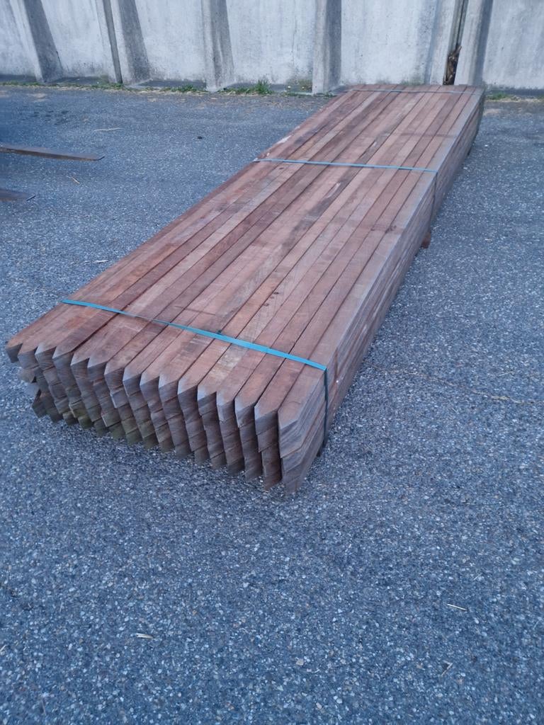 Hardhouten palen azobe, Ophalen, Nieuw, 250 cm of meer, Palen