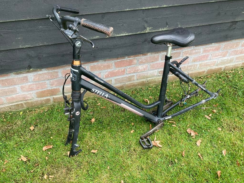 Stella Vicenza Nero frame met voorvork en div. onderdelen, Fietsen en Brommers, Fietsonderdelen, Ophalen, Gebruikt, Elektrische fiets
