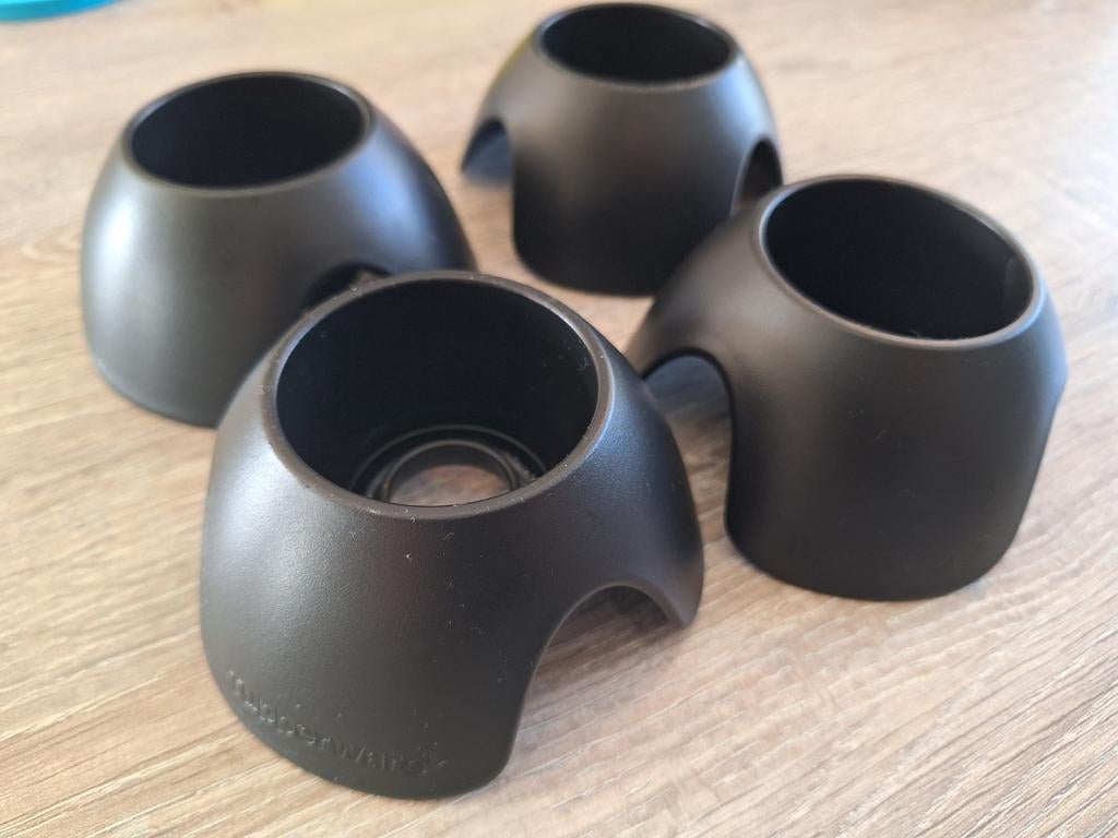Tupperware 4 eco flessen standaards zwart, Overige materialen, Gebruikt, Overige typen, Ophalen of Verzenden