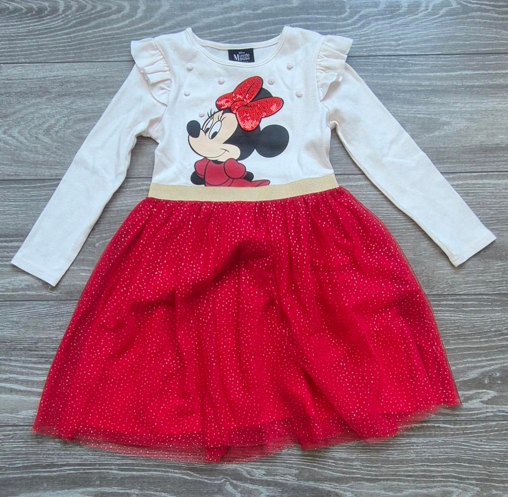 Minnie Mouse jurk maat 122 (6-7 jaar), Kinderen en Baby's, Kinderkleding | Maat 122, Meisje, Ophalen of Verzenden, Zo goed als nieuw