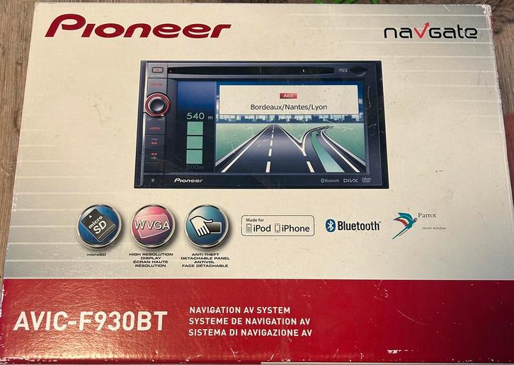 Pioneer AVIC-F930BT Navigatie, Auto diversen, Autoradio's, Zo goed als nieuw, Ophalen of Verzenden