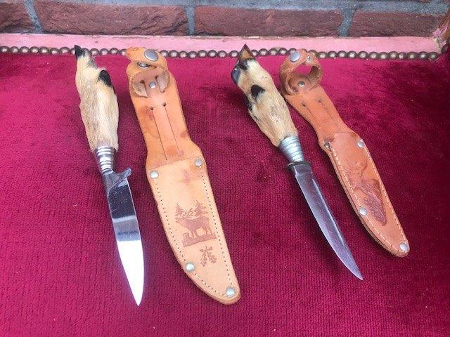stel oude dolken met pootjes van een ree, nette staat, Verzamelen, Militaria | Algemeen, Overige soorten, Mes of Dolk, Duitsland