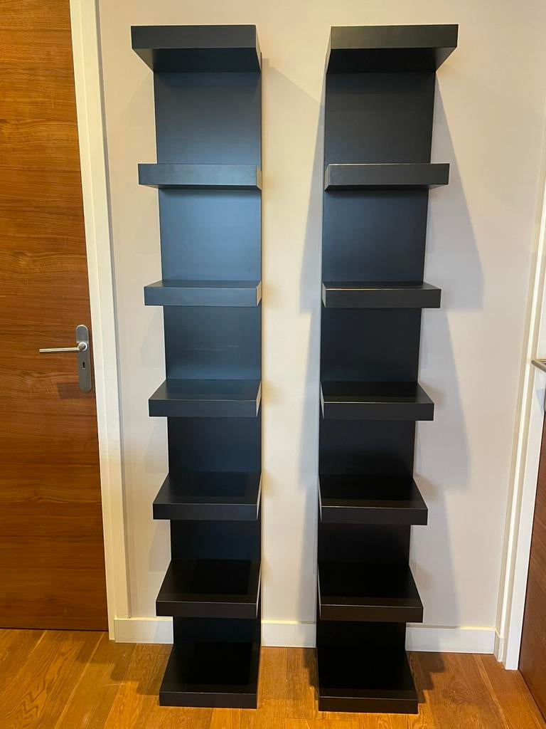 Ikea Lack wandrek , zwart, 2 stuks, Huis en Inrichting, Woonaccessoires | Cd- en Dvd-rekken, Ophalen of Verzenden, Zo goed als nieuw