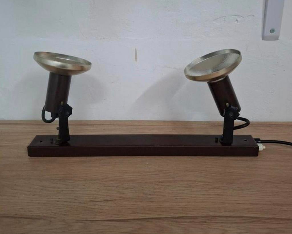 Dubbele bruine vintage wandspot., Ophalen of Verzenden, Zo goed als nieuw