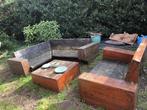 Stoere Steiger Houten Loungeset met kussens, Tuin en Terras, Ophalen, Gebruikt, Steigerhout, Bank