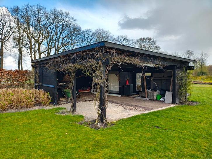 Houten overkapping, Tuin en Terras, Overkappingen, Gebruikt, Ophalen