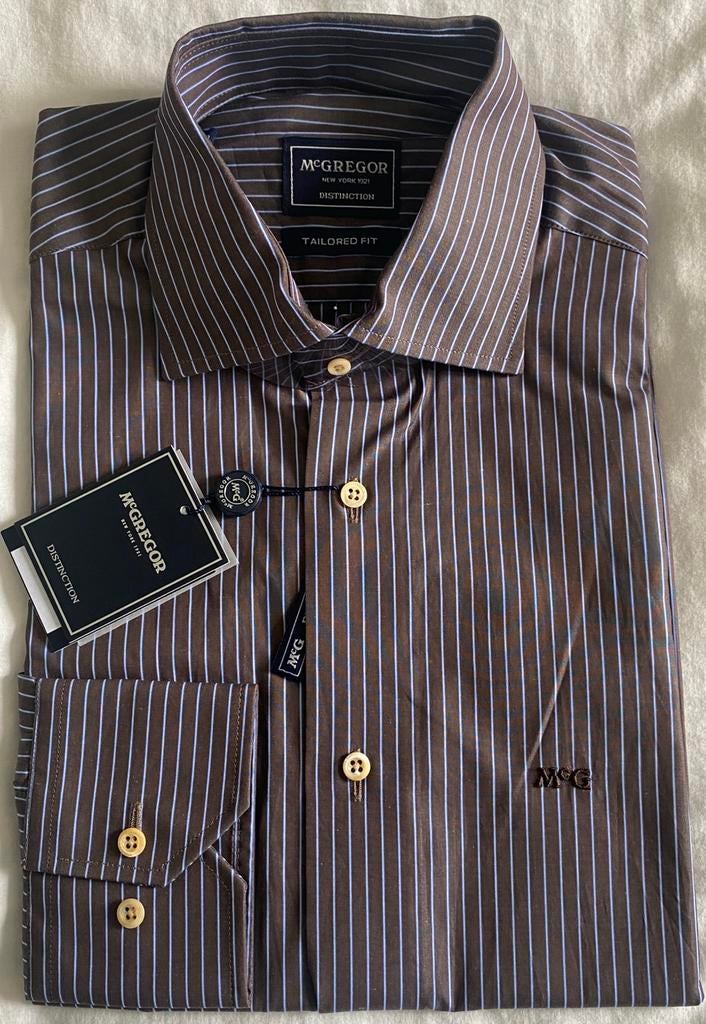 NIEUWE MCGREGOR DISTINCTION OVERHEMD - (MAAT 38), Ophalen, Zo goed als nieuw, Blauw, Halswijdte 38 (S) of kleiner