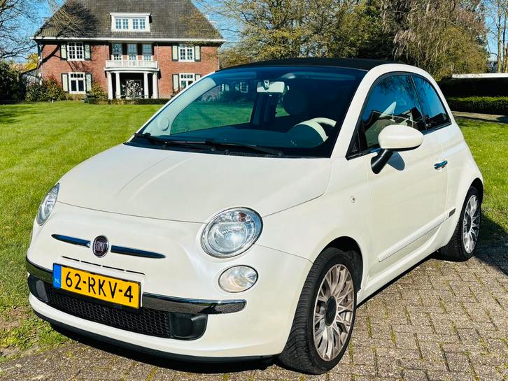 Fiat 500 1.2 Lounge Automaat Cabrio 2011 Weinig Kmtrs org NL, Auto's, Fiat, Particulier, ABS, Airconditioning, Apple Carplay, Climate control