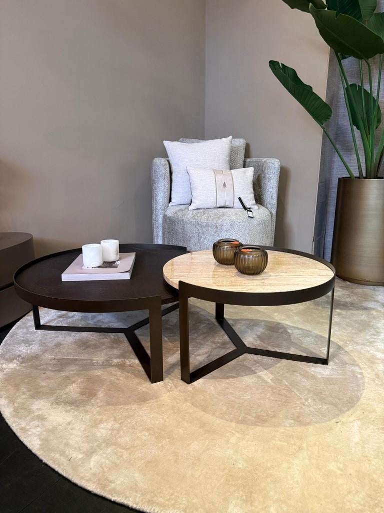 WR Inspired - Bora salontafel set van 2, 100 tot 150 cm, Rond, Zo goed als nieuw, Hotel Chique