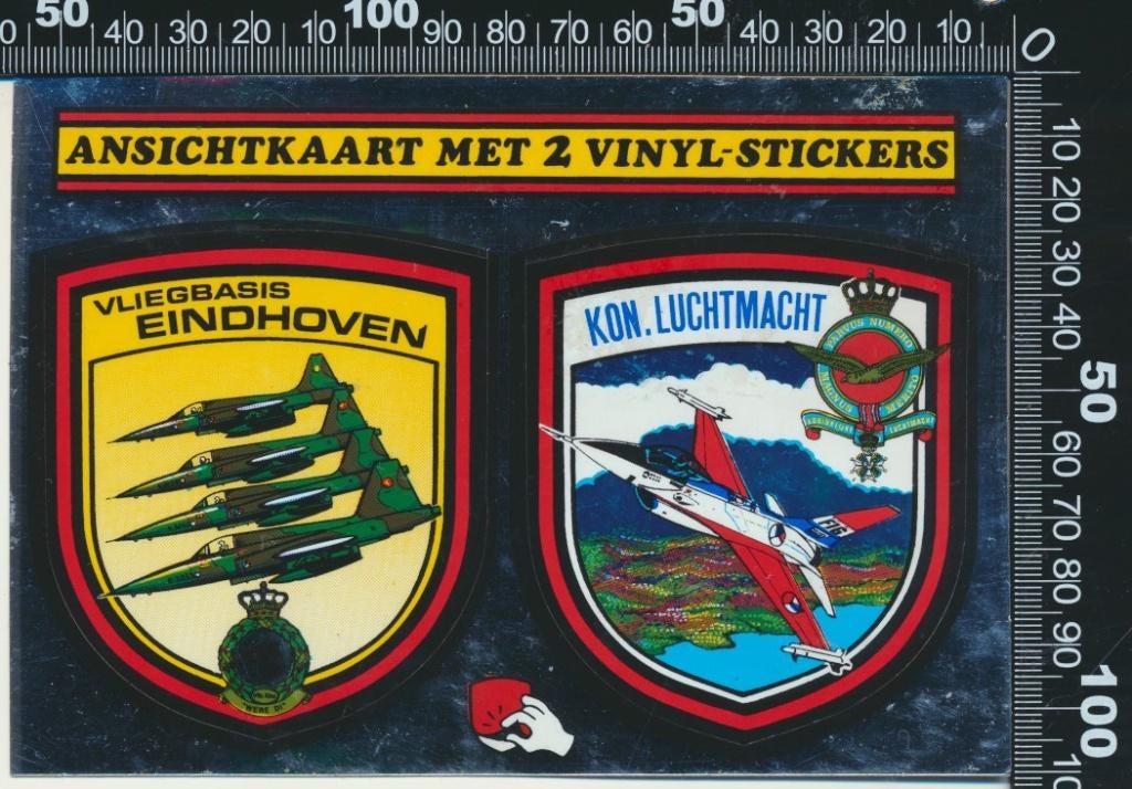 Sticker: Vliegbasis Eindhoven - Koninklijke Luchtmacht, Verzamelen, Ophalen of Verzenden, Zo goed als nieuw, Bedrijf of Vereniging