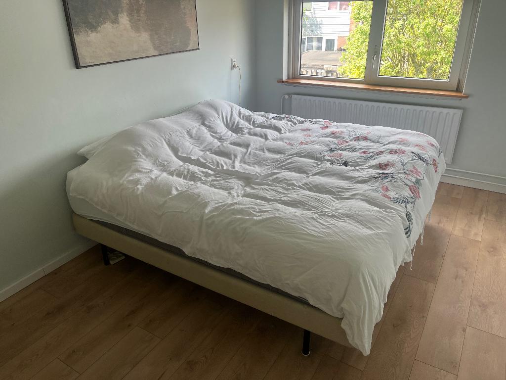 Twee persoons bed, Ophalen, Gebruikt, Wit, Tweepersoons