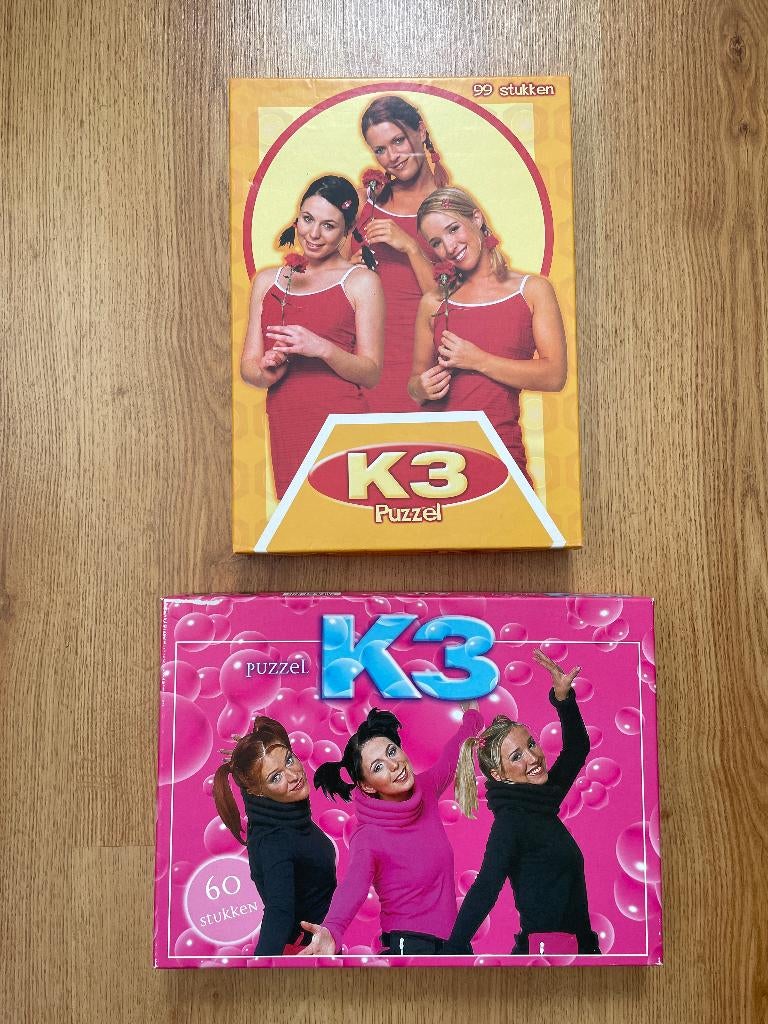 K3 originals puzzels (2x), Ophalen of Verzenden, Meer dan 50 stukjes, Zo goed als nieuw, 6 jaar of ouder