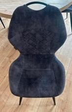 Velours eetkamer stoelen grijs Haco, Huis en Inrichting, Stoelen, Ophalen, Zo goed als nieuw, Vier, Grijs