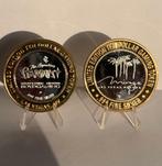 Casino tokens (poker chips) Stardust & Mirage (.999 zilver), Ophalen, Zilver
