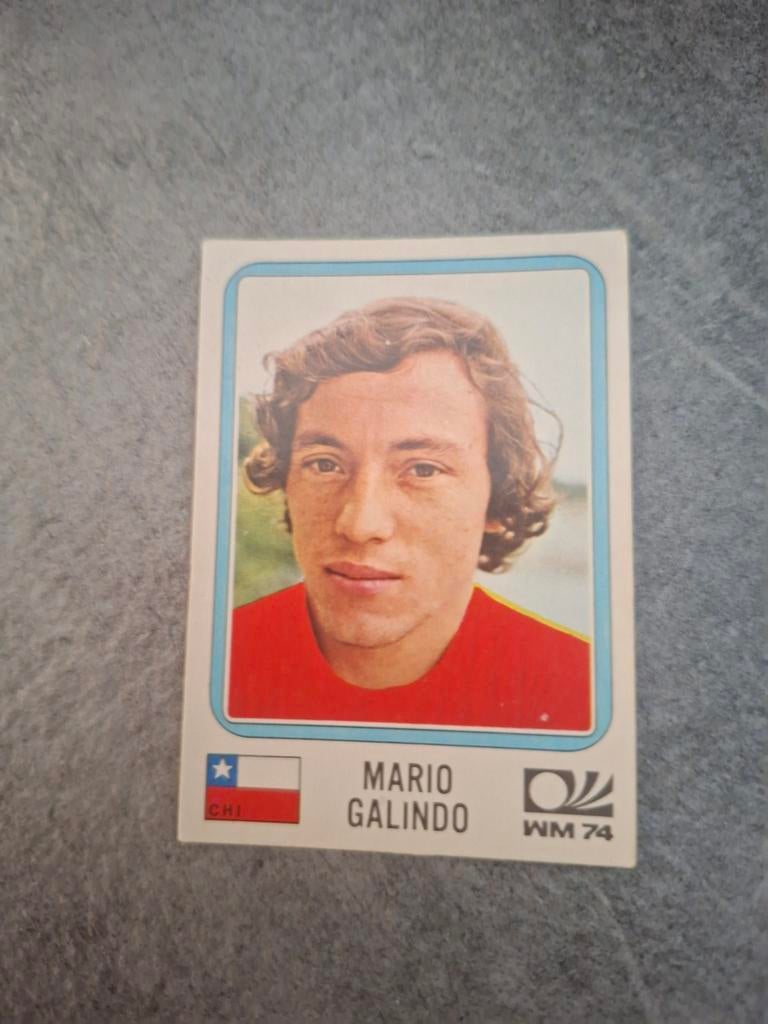 Panini sticker WK 74 München. Speler Mario Galindo Chili., Verzenden, Zo goed als nieuw, Sticker