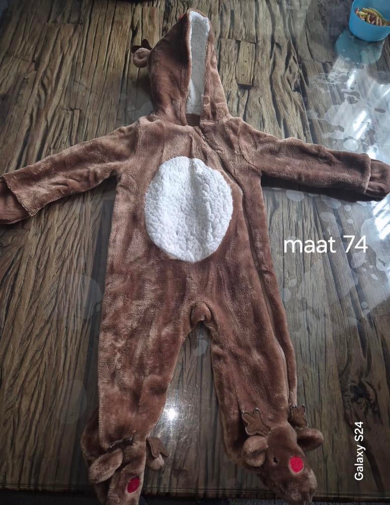 Schattig rendierpakje maat 74 - Ideaal voor de feestdagen!, Kinderen en Baby's, Babykleding | Maat 80, Gebruikt, Jongetje of Meisje