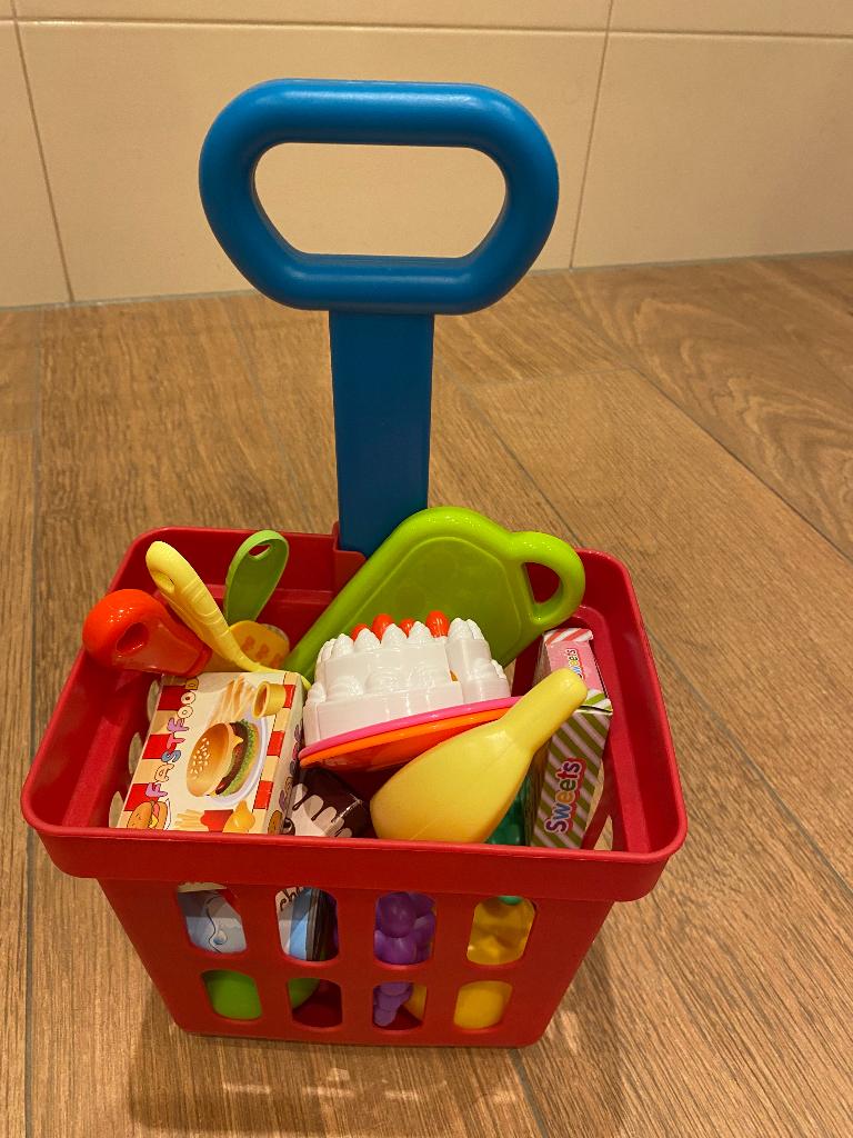 Boodschappenmandje, Ophalen of Verzenden, Zo goed als nieuw, Kunststof, Speelkeuken-accessoire