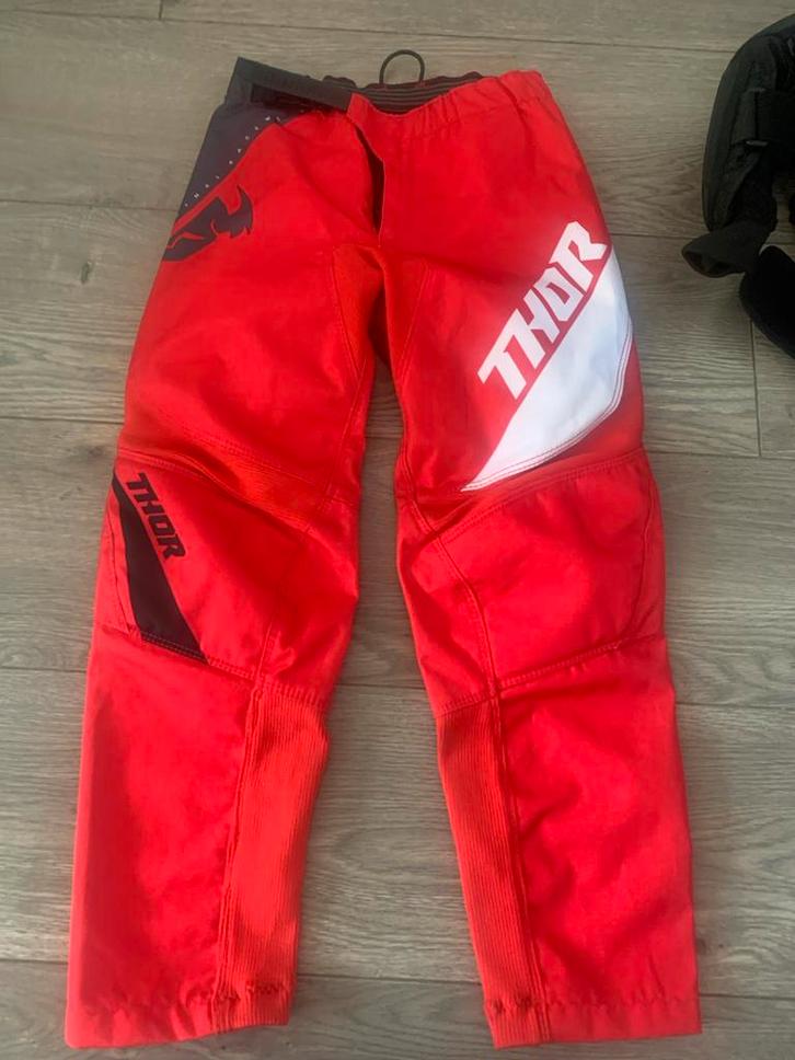 Thor Motorcross Broek - Rood/Zwart/Wit, Motoren, Kleding | Motorkleding, Motorcrosskleding, Kinderen, Tweedehands, Ophalen