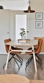 Eettafel + stoelen te koop, Ophalen of Verzenden, Gebruikt, Rechthoekig, 50 tot 100 cm