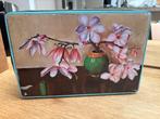 Vintage blik van Melle met bloemenprint, Verzamelen, Blikken, Ophalen of Verzenden, Gebruikt, Overige, Overige merken