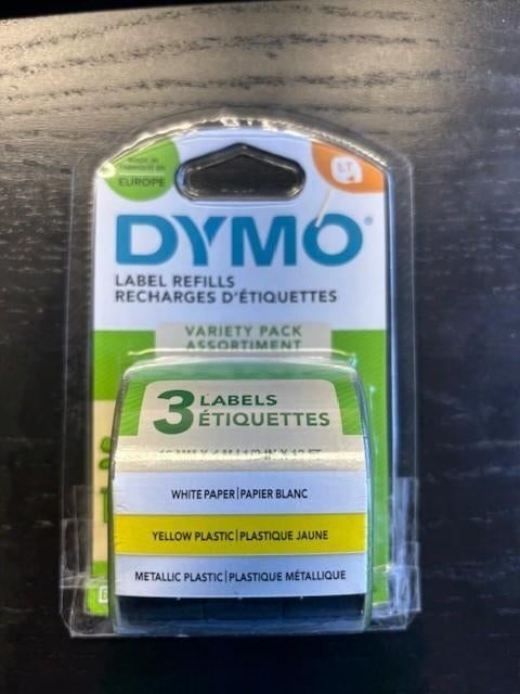 Dymo Labels 12mm, 3 kleuren, Ophalen of Verzenden, Nieuw