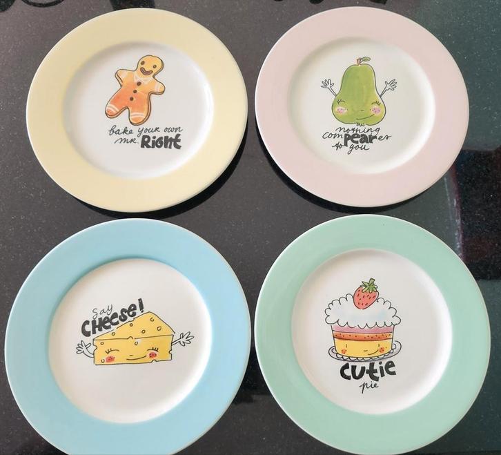 Blondelicious set gebaksbordjes Blond Amsterdam - ZGAN, Huis en Inrichting, Keuken | Servies, Zo goed als nieuw, Bord(en), Blond Amsterdam