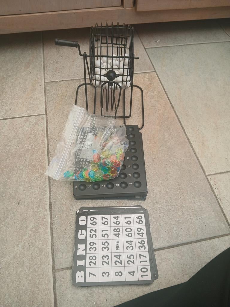 Bingo spel met draaimolen en kaarten, Ophalen of Verzenden