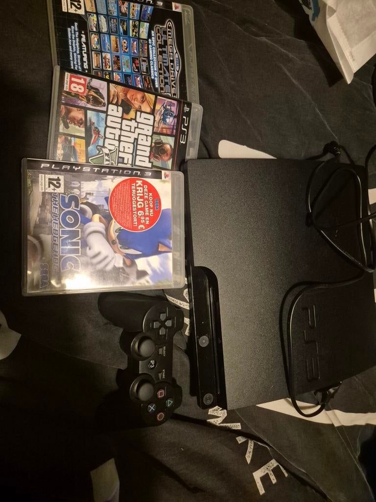 Ps3 met gta 5 sonic en sega megadrive classics, Ophalen, Met 1 controller, Phat