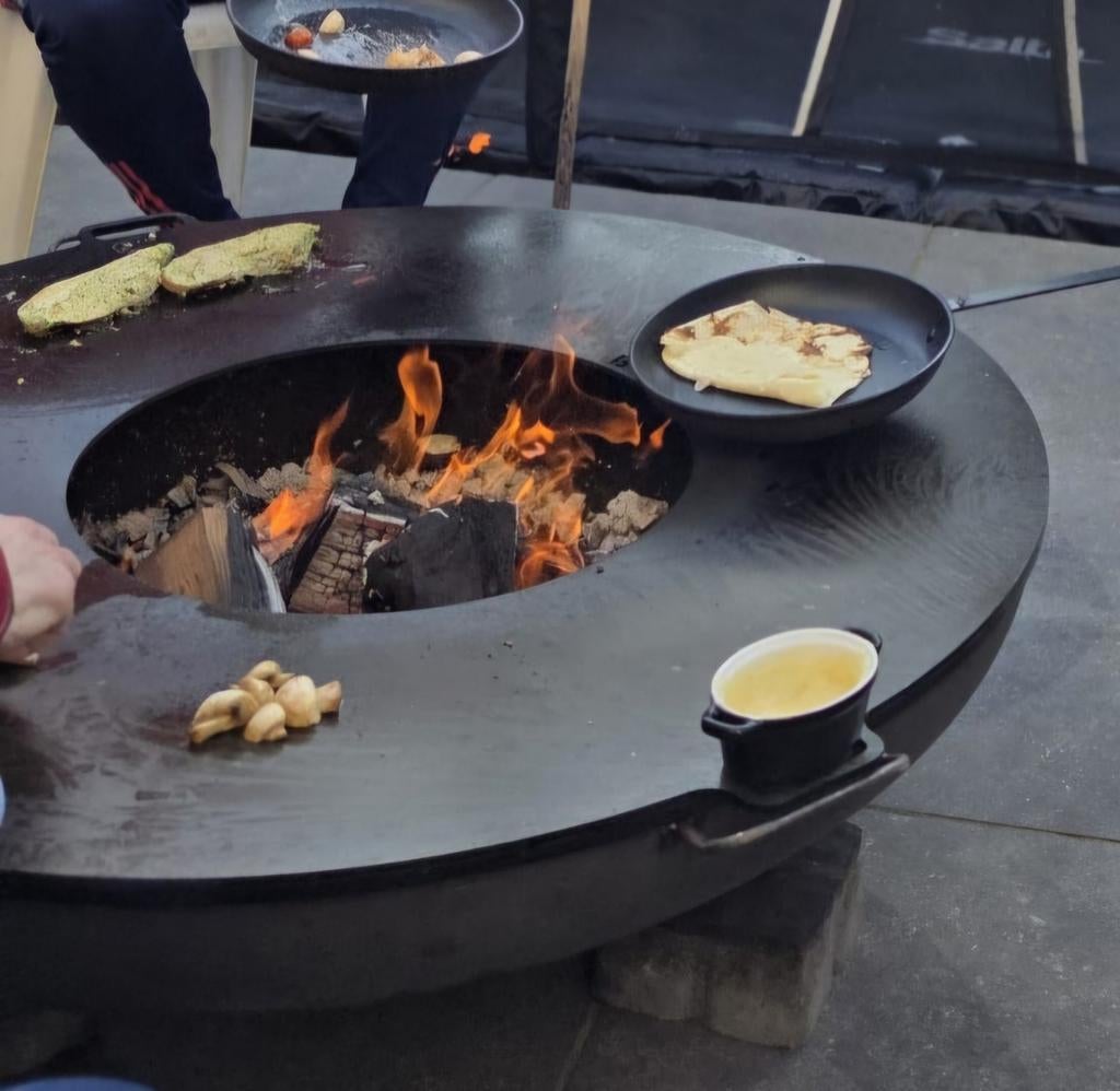 Bonfeu vuurschaal met plancha inclusief pannen Spatels/hoes, Ophalen
