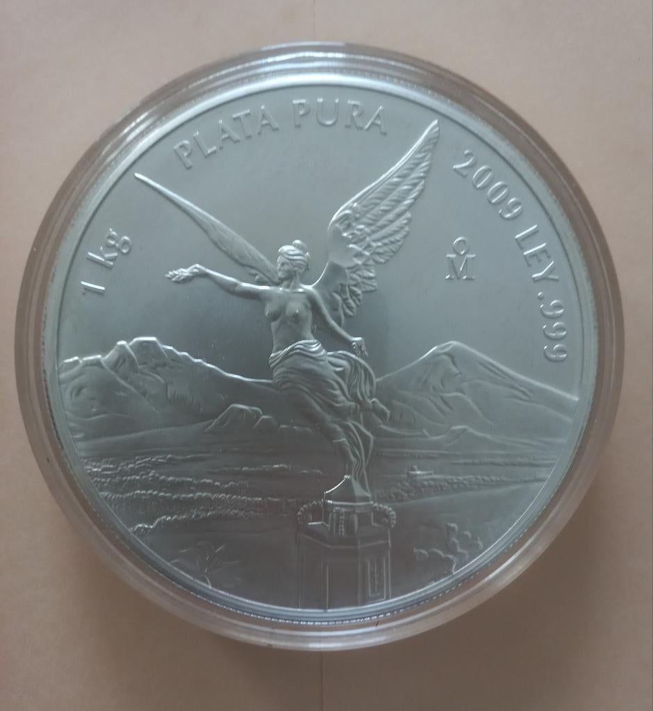 Mexicaanae Libertad 2009 1 kg .999 fine silver, Postzegels en Munten, Edelmetalen en Baren, Verzenden, Zilver