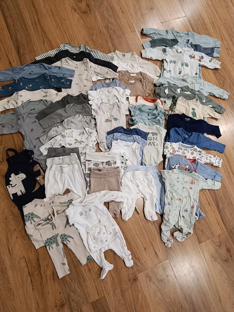 Babypakket maat 62: Pyjama's, rompers, broeken, set H&M e.a., Ophalen of Verzenden