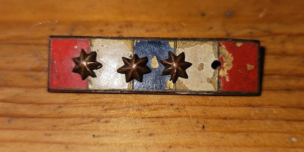 Metalen baton Orde en Vrede KNIL, Ophalen of Verzenden, Landmacht, Nederland, Lintje, Medaille of Wings