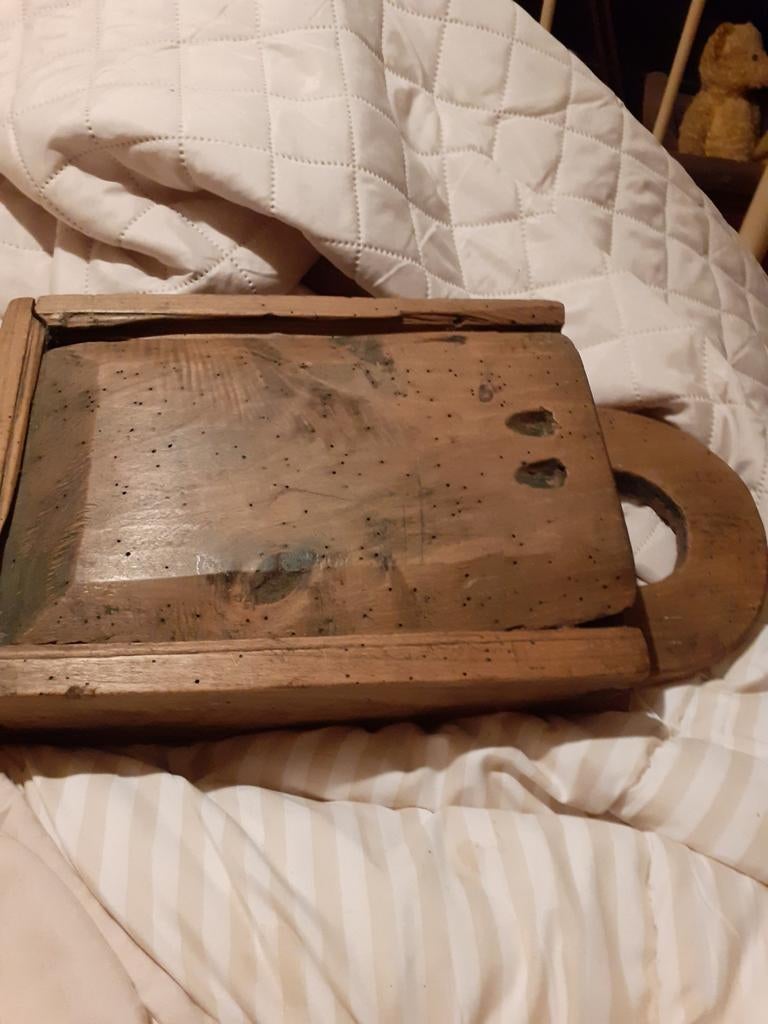 Antiek 18 19 eeuws houten schooltas, Antiek en Kunst, Ophalen of Verzenden