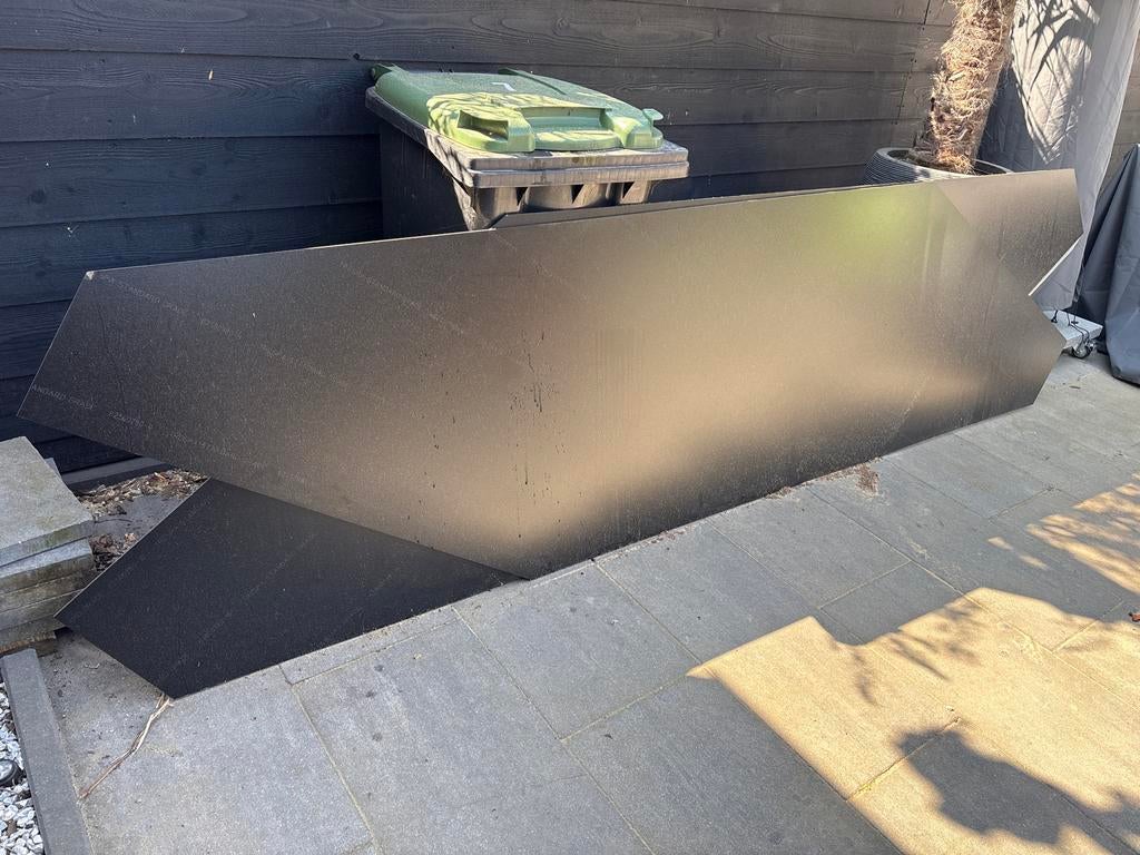 Trespa platen 300 x 86 cm - antraciet, Doe-het-zelf en Verbouw, Ophalen, Gebruikt, HPL, Minder dan 20 mm