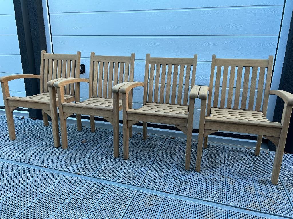 4 Teak & Garden tuinstoelen in topconditie, Ophalen, Joost.buur@ziggo.nl, Teak & Garden, Teakhout