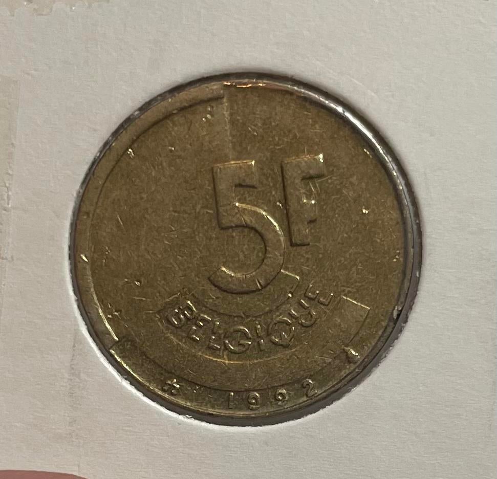 5 franc België 1992, Ophalen of Verzenden