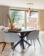 Eettafel Walton PUUUR Interiors - Eiken Fineer Wengé, Ophalen, 100 tot 150 cm, Zo goed als nieuw, Vijf personen of meer