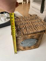 Brocante kaarsenmandje met 'Candles' label, Ophalen, Overige materialen, Gebruikt, Bruin