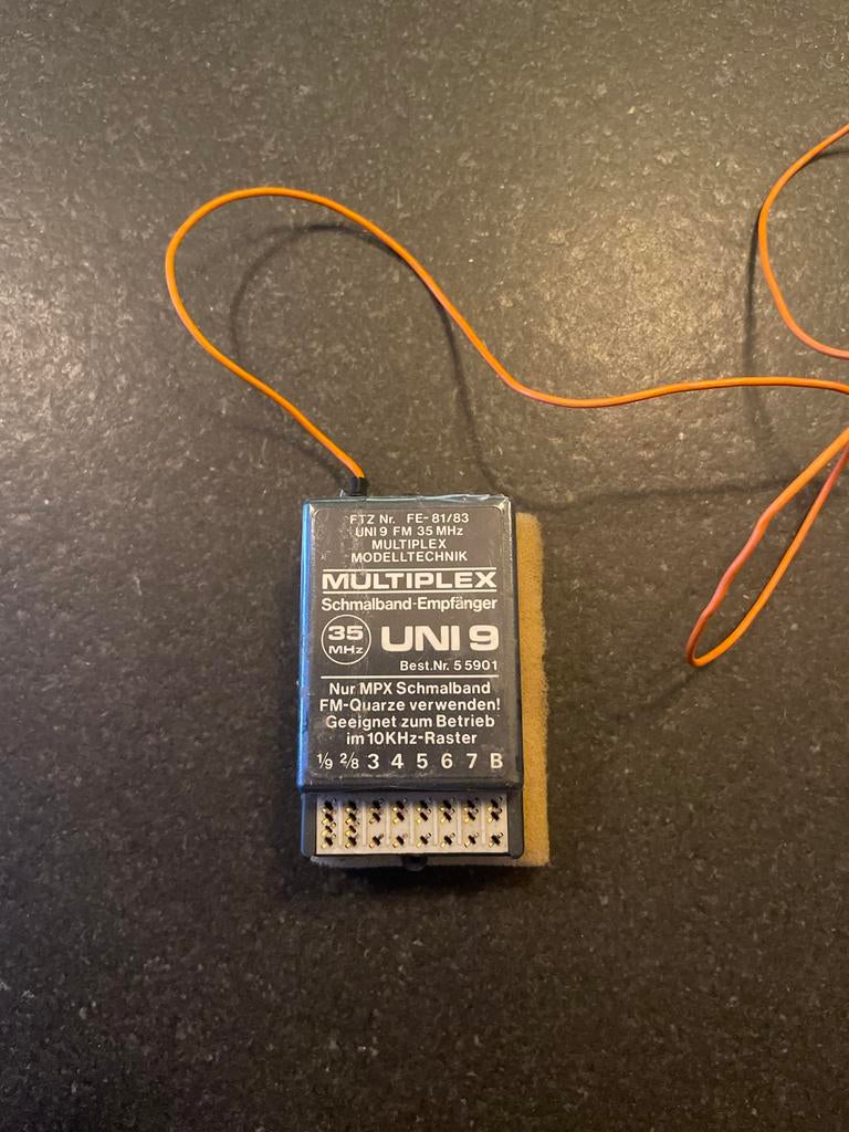 Multiplex UNI 9 Schmalband-Empfänger 35 MHz, Hobby en Vrije tijd, Modelbouw | Radiografisch | Overige, Gebruikt, Ophalen of Verzenden