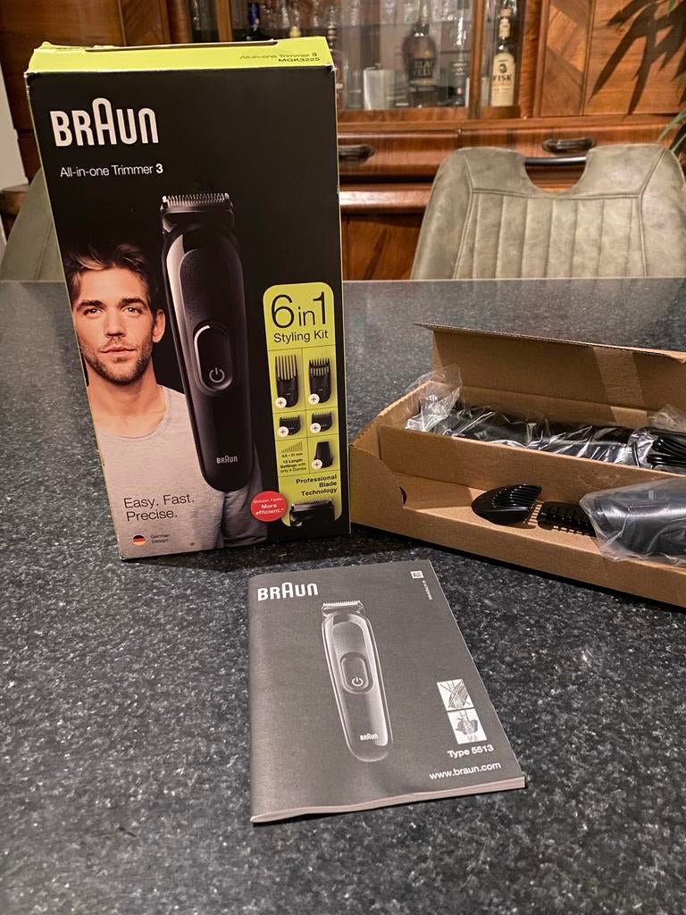 Braun All-in-one Trimmer 3 – 6-in-1 Styling Kit – Nieuw, Ophalen of Verzenden, Nieuw, Scheren en Epileren