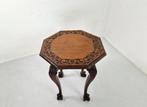 Antiek Klauwvoet Bijzettafeltje in Eiken, Ophalen of Verzenden