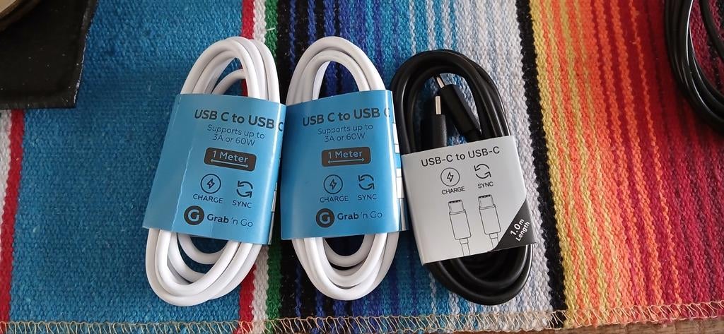 Musthavz to Go USB-C naar USB-C kabel 1M Zwart, Telecommunicatie, Mobiele telefoons | Telefoon-opladers, Ophalen of Verzenden